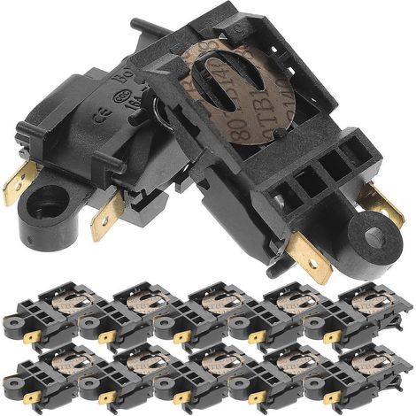 12er-Pack Thermostatschalter, 16 A, 250 V, für Wasserkocher, Temperaturregelung – 4,5 x 2,1 cm (1/4)