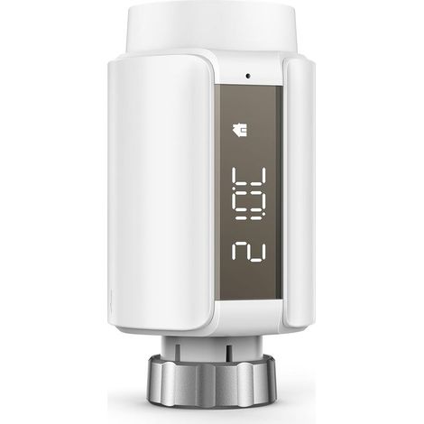 Tête thermostatique connectée Bluetooth pour radiateur à eau chaude – Programmable avec contrôle à distance – Modes confort et économie (1/5)