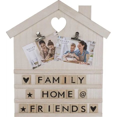 Casetta Bianca Decorativa Con 90 Lettere e Simboli in Legno Naturale 36 x 48 Cm (1/4)