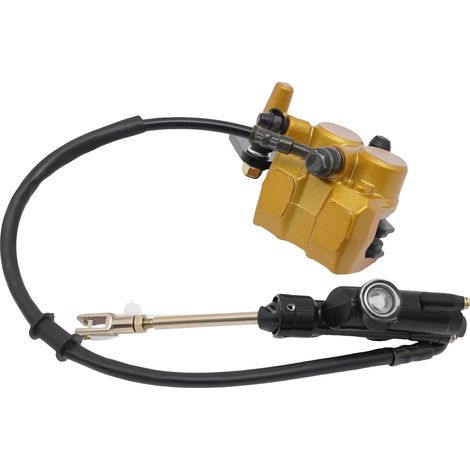 Kit de frein hydraulique, pompe de frein arrière, disque compatible avec les mini motos et les pocket bikes, Jaune (1/2)