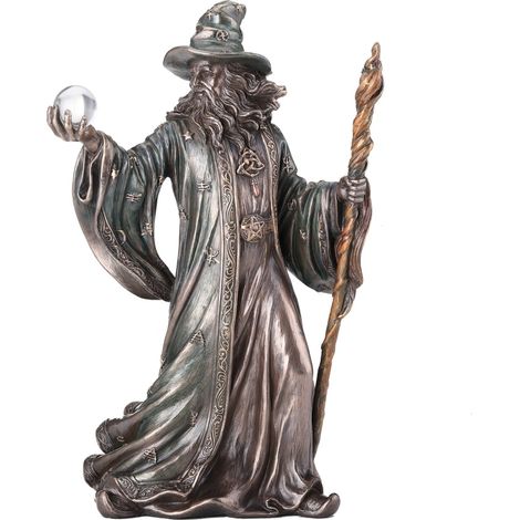 Signes Grimalt Figura Diosa Figuras Mago Bronce Gris 9x14x21cm 34483