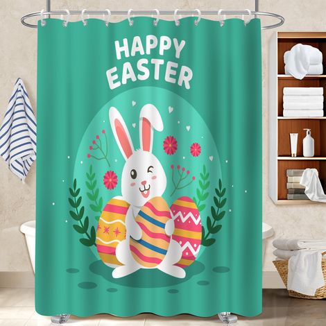 Rideau de bain imprimé polyester 180x180 pratique cache baignoire pour ambiance spa à domicile (1/5)