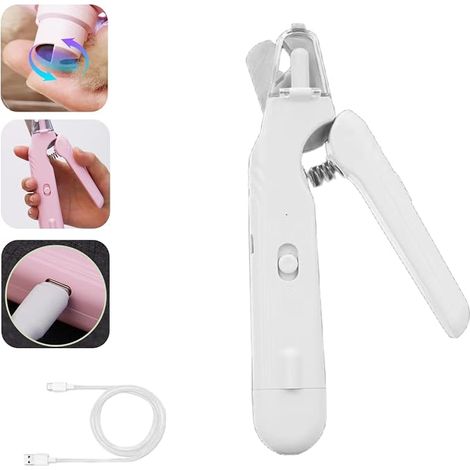 Coupe-ongles électrique pour chiens et chats, 2 en 1, pour petites, moyennes et grandes races, avec lumière LED.-AquaForge (1/5)