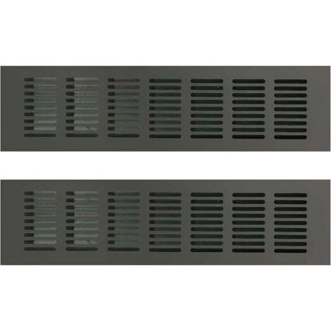 Grille de ventilation en aluminium 80 × 300mm Lot de 2 Pour espaces confinés et systèmes de ventilation domestiques (1/5)