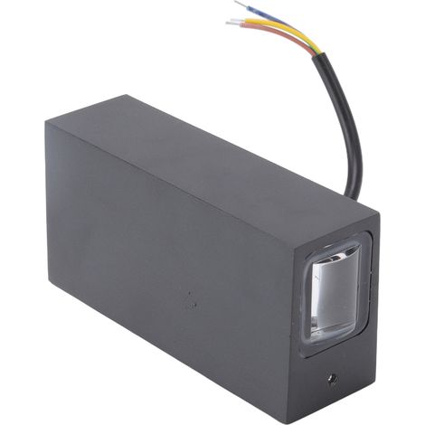 Applique murale LED 6W, boîtier noir, 2 LED, lumière chaude, idéale pour salon, couloir ou jardin, 85-265V CA (1/5)
