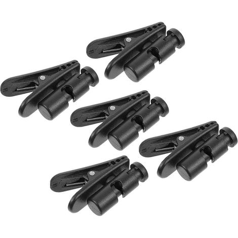 Lot de 5 pinces pour casque audio portable, pinces pour câble de microphone, pinces pour casque (noir)-4X2X1CM-Black