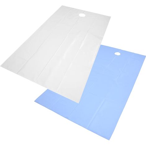 Draps de salon de beauté avec trou pour respirer le visage, housse de table de soins SPA, fournitures de massage (blanc bleu) (1/5)