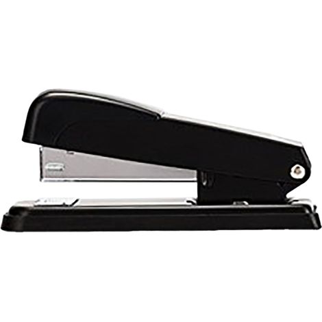 Agrafeuse de bureau de taille moyenne, haute efficacité, grande capacité, facile à utiliser, pour le bureau, les rapports scolaires et les dissertations, noire. (1/5)