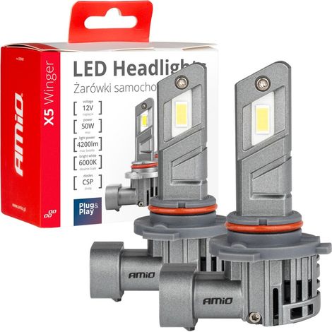 Bombillas LED Canbus para coche X5 Winger HB3 6000K amio-03948 (1/5)