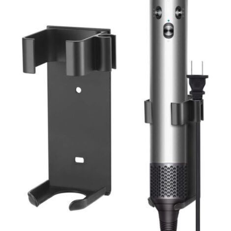 Support Compatible avec Dyson , Métal Support Mural pour Fer à Friser Fer à Lisser, Aluminium (Noir) (1/3)