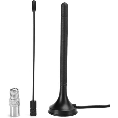 Lot de 2 antennes TW4 DVB-T à ventouse, petite, pour télévision numérique intérieure HDTV. (1/5)