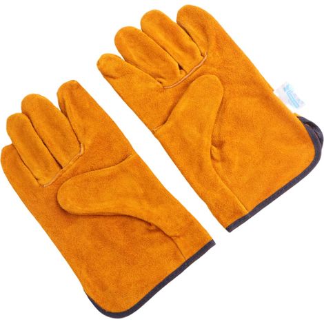 Moufles de Protection en Cuir de Vache, Isolation Thermique et Anti-brûlure, pour Soudeur et Soudage, Usage Atelier (1/5)