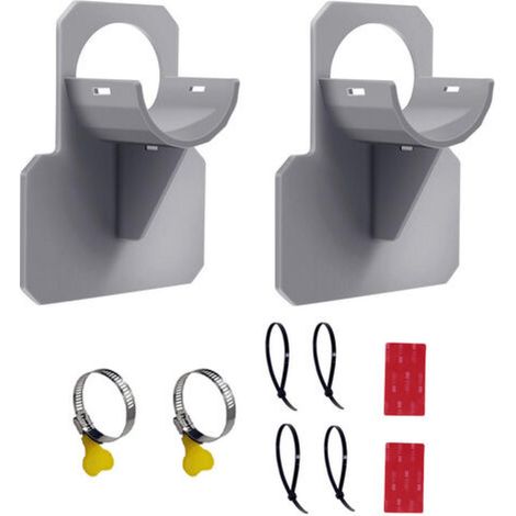 Supports de tuyau de piscine, lot de 2, adaptés aux piscines hors sol (gris) (1/5)