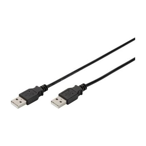Digitus Câble USB USB 2.0 USB-A mâle, USB-A mâle 1.80 m noir blindage double AK-300101-018-S (1/2)