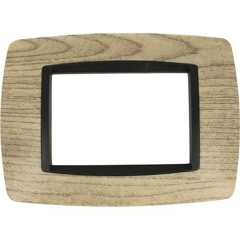 Placca Bombè Legno Chiaro 503 3M Compatibile Bticino Living International (1/2)