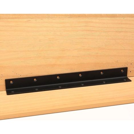 Connecteur d'Angle en L, Lot de , Équerre d'Angle Perforée 90 Degrés, Renfort Robuste pour Bois, pour Renforcements, Réparations, Tables, Armoires, Meubles - 275x27x27mm (275x25x25mm) (1/4)