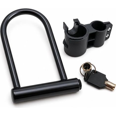 Antivol de vélo en U robuste en acier, cadenas de sécurité pour vélo, adapté à la ville et aux parkings à vélos (1/5)
