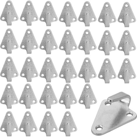 Lot de 24 crochets à trois trous pour bâche, fixation de bâche, crochets de remorque, crochets de tendeur en acier inoxydable pour fixation de bâches, filet de remorque, crochets de fixation (1/5)