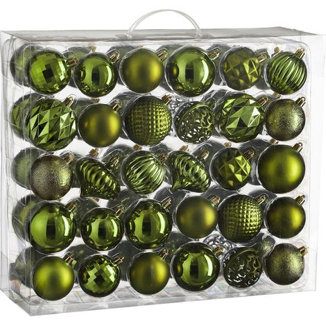House of Seasons boule de Noël Vert foncé H7xl7xL7cm (1/4)