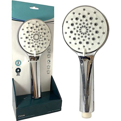 Doccino Doccetta Rotondo Ø110mm con 5 Getti in ABS Anticalcare Attacco 1/2" (1/5)