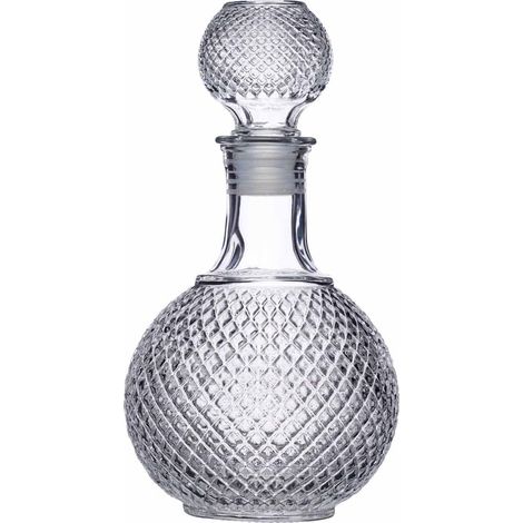 Carafe à whisky en verre taillé, 1L, avec bouchon à joint (1/5)