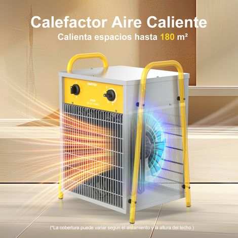 Calentador eléctrico industrial de 22 kW - Calefactor portátil con soplador, carcasa de acero, protección contra sobrecalentamiento para obras - DAHTEC (1/5)