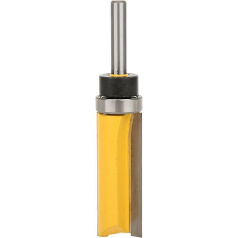 Fraise à rainurer 1/4" avec roulement pour bois, outil d'ébavurage et défonçage en menuiserie (1/5)