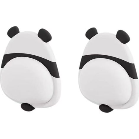 Lot de 2 butoirs de porte panda mignons, protection murale, butoir de poignée de porte en silicone de 14 mm d'épaisseur, protection murale auto-adhésive pour portes, meubles et coins (1/5)