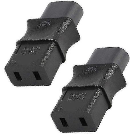 Adaptateur secteur IEC 320 C8 vers C9 à 2 broches, 6 A, 250 V (1/5)