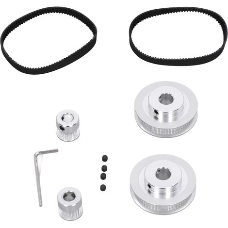 Roue dentée en alliage d'aluminium 10mm 20/60 dents avec courroie synchronisée 200mm pour imprimante 3D (1/5)