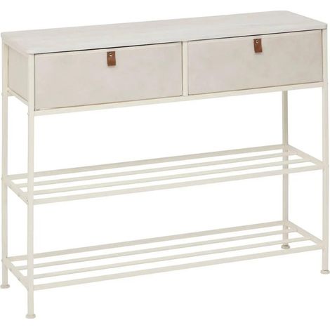 Console 2 Tiroirs "Tissa" 100cm Beige