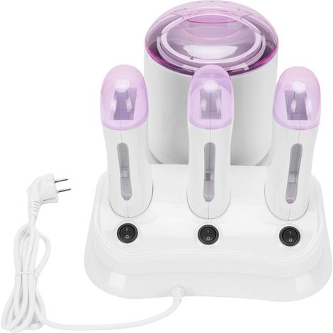 Chauffe-cire 4 en 1 – Chauffe-cire roll-on 220 W, conception anti-brûlure avec 3 cartouches, idéal pour un usage domestique – Couvercle transparent pour une surveillance facile (1/5)