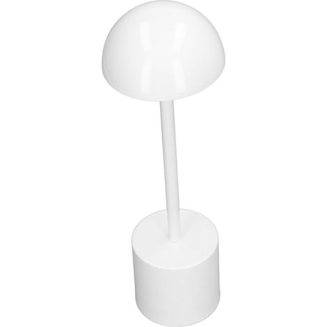 Kabellose Tischleuchte mit 2000-mAh-Akku, LED-Beleuchtung, 3 Farbtemperaturen, einstellbarem Licht, USB-Anschluss, weiß, geeignet für Wohnzimmer, Restaurant und Zuhause (1/5)