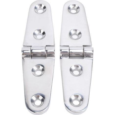 1 paire de charnières de sangle de bateau en acier inoxydable, 4,06x1,06 pouces, montage encastré, charnière de trappe de pont robuste, porte Marine pour Yachts. (1/4)