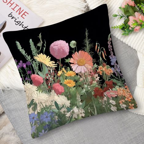 Housse de coussin bouquet sauvage (1/5)