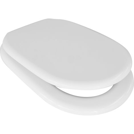 Sedile wc coprivaso per Cesame vaso Belle Epoque 47,3 x 36 cm copriwater bianco con cerniere regolabili in legno colato (1/5)