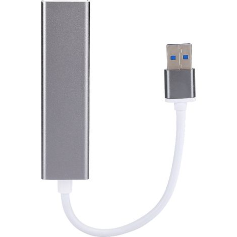 Carte d'adaptateur USB 3.0 vers Ethernet RJ45 100 Mbps, boîtier en alliage d'aluminium DM HE83 pour connexion filaire (1/4)