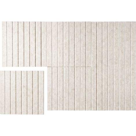 Levede Felt Notice Board 6 Pack Wall Tiles Pin Board Self Adhesive Beige 30x30cm (1/5)