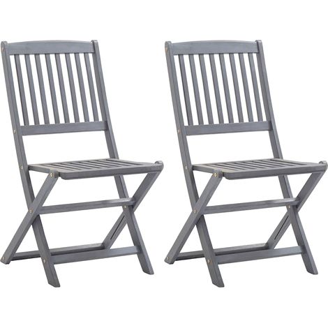 Maison Exclusive - Klappbare Gartenstühle 2 Stk. mit Kissen Massi (1/5)