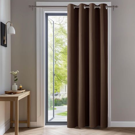 1 Pièce Rideau, Oeillets, Isolant Thermique, Occultant, 132x214 Cm, Polyester, Pour Chambre Salon