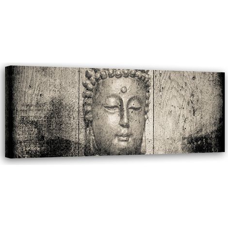 Tableau sur toile Visage de bouddha vintage 90x30 (1/5)