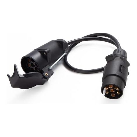 0.6 m 7 Pin Trailer Extension, 7 Pin Male to Female, Pure Copper Cable, Trailer Yacht 12V/24V (1/5)