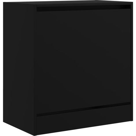 Zapatero mueble para entrada pasillo y salón 60 x 34 x 63,5 cm madera de ingeniería negra 020021997 (1/5)