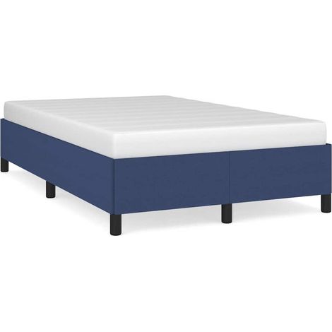 Maison Exclusive - Cadre de lit sans matelas bleu 120x190 cm tissu (1/5)