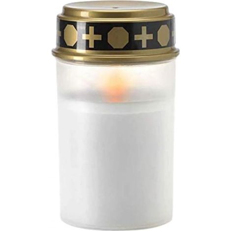 Lampe Solaire - Pour Tombe - Étanche IP65 - Flamme Réaliste - Blanc Chaud - 15 x 5 cm - 1 Pièce (1/5)