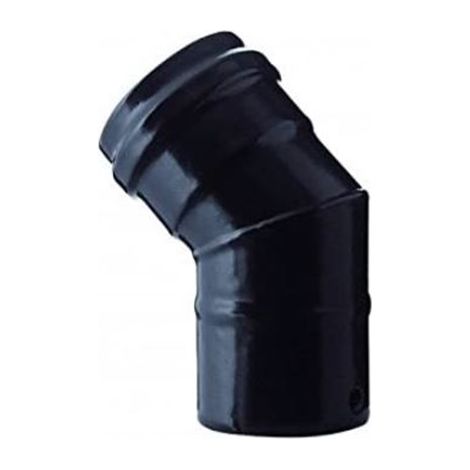 Curva A Gomito 45° Save Pn1004 Per Stufe A Pellet ø100 Mm Colore Nero Opaco