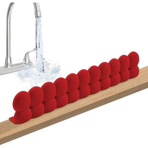 Protège-éclaboussures pour Évier Ventouse 50,8 cm Protection Anti-Projections pour Évier de Cuisine Protecteur pour Bord de Lavabo, (1/5)