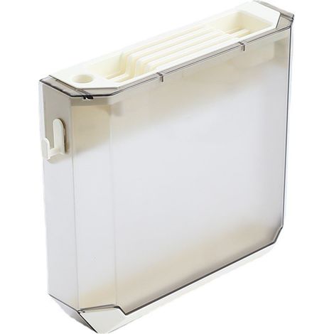 Support mural transparent en PET pour couteaux de cuisine, étagère de rangement grise, bloc suspendu pour outils. (1/5)