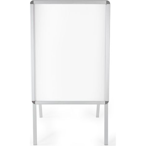 Panneau publicitaire A1 double face pliable en aluminum gris