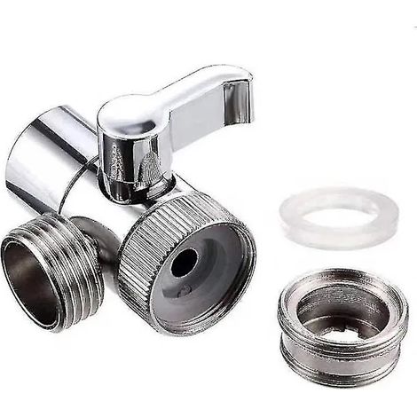 Adaptateur de robinet inverseur pour WC, bidet, douche et lavabo, séparateur de comptoir de cuisine, vanne inverseuse, raccordement de robinet [FW]